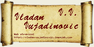 Vladan Vujadinović vizit kartica